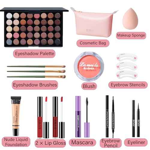 Makeup Set for Women, Makeup Full Kit for Beginners & Professionals, Travel Makeup Set for Teens & Adults, Makeup Gift Set for Girls, Eyeshadow Palette, Lip Gloss, Face & Eye Make up