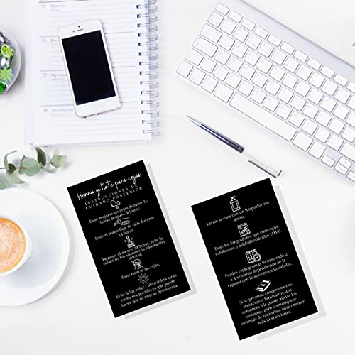 Spanish Brow Henna Tint Aftercare Cards | 50 Pack 2x3.5"