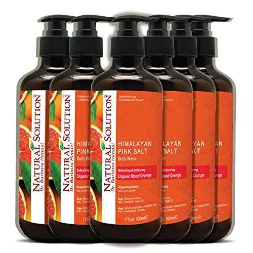 Natural Solution Body Wash 17 fl oz/Each, Revitalizes & Refreshing Your Skin, Formulated with Organic Blood Orange Extracts with Himalayan Pink Salt ? Pack of 6