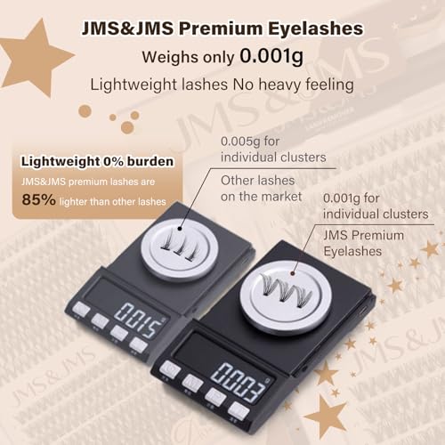JMS&JMS DIY Lash Extension Kit - 280 Pcs 40D/50D D Curl Individual Lashes