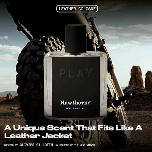 Hawthorne Leather Cologne. A Warm, Woody, and Edgy Leather Scent With Sandalwood and Patchouli Notes. 1.7 Fl Oz.