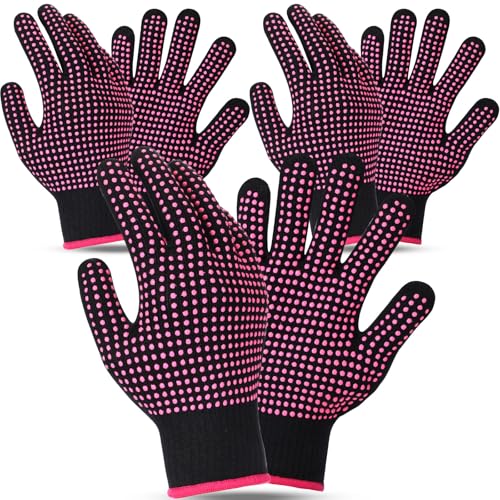 Riyiper Heat Resistant Gloves for Heat Press, Sublimation, Hair Styling (3 Pairs)