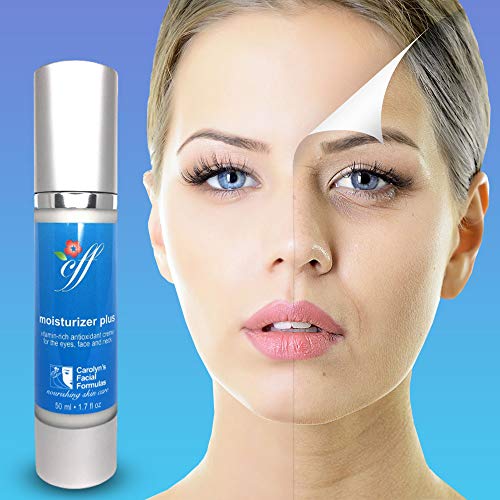 Carolyn's Facial Formulas Moisturizer Plus | Eye Cream | Cruelty-Free, Vegan Face Cream | Made in USA | Vitamin C Moisturizer for Face and Neck (50 ml ? 1.7 fl oz)