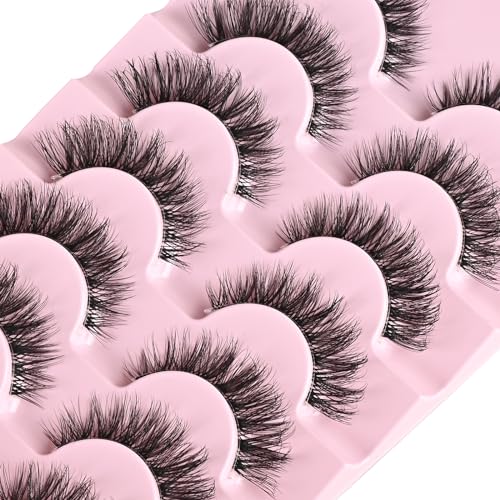 FARRED Cat Eye Lashes Natural Wispy Strip Faux Mink