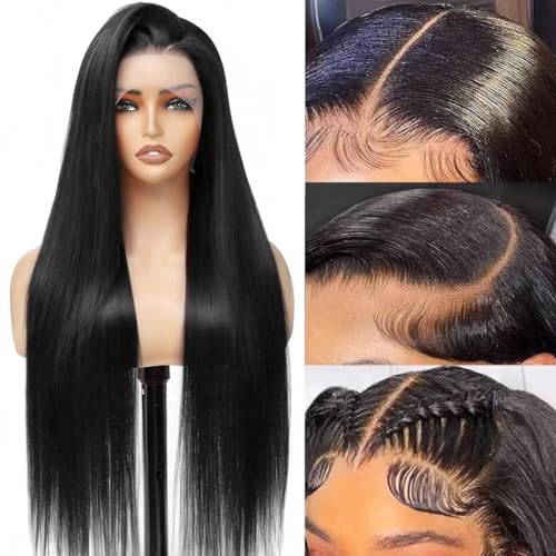 32" Straight Lace Front Wig 200% Density Brazilian Human Hair