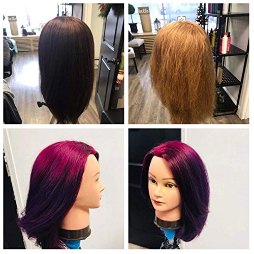 Human Hair Mannequin Head 20-22" Training Head with Clamp
