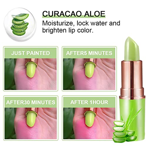 Aloe Vera Color Changing Lipstick Set - Temperature Reactive