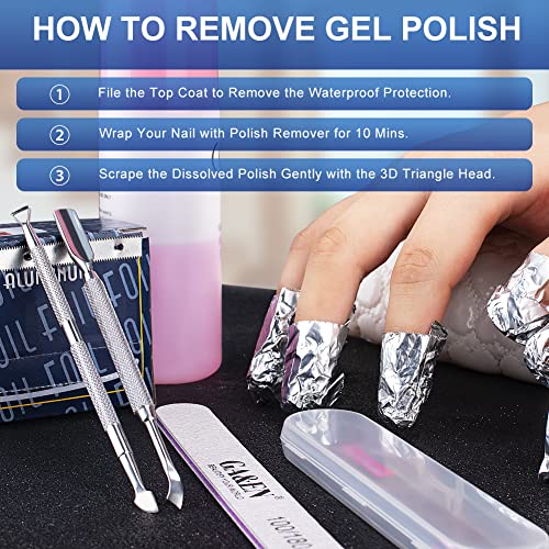 Silver Metal Cuticle Pusher & Scraper Tool Set - 2 Pieces for Nail Care