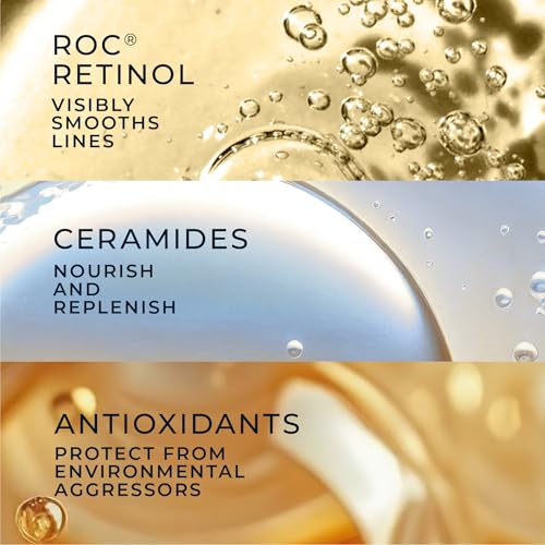 RoC Retinol Correxion Line Smoothing Night Serum Capsules, Daily Anti-Aging Skin Care Treatment for Fine Lines, Dark Spots, Acne Scars, 10 Count