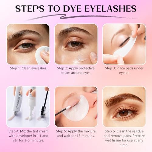 YIMEIR 2-in-1 Eyelash & Eyebrow Color Kit - Brown, Salon Quality