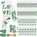 144 Pcs Cheerleading Lip Balms Hand Cream Sets Green Cheerleading Party Supplies Including 36 Lip Balm and Moisturizing Hand Cream 36 Organza Bags Cards and Ropes for Team Thank You Gifts