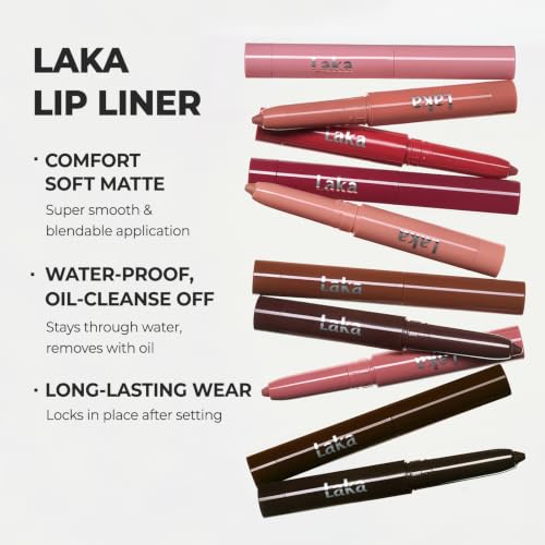Laka Creamy Matte Lip Liner #02 Suede Pink Waterproof & Smudge-Proof