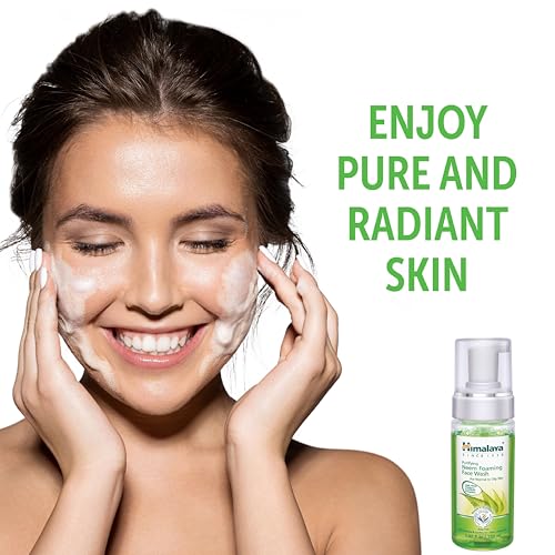 Himalaya Purifying Neem Foaming Face Wash, Soap-Free Daily Foaming Facial Cleanser with Neem & Turmeric for Deep Cleaning, Paraben-Free, Dermatologically Tested, 150 ml (5.07 oz)