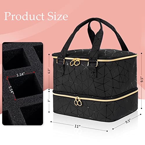 Uross Nail Polish Organizer Bag - Holds 42 Bottles