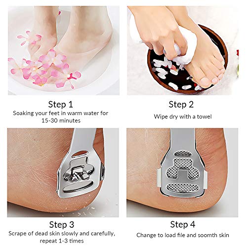 Professional Pedicure Callus Shaver Set with 10 Blades & Case