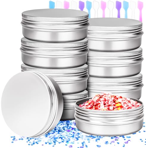 8-Pack 4oz Aluminum Tin Jars with Screw Lids for DIY & Storage