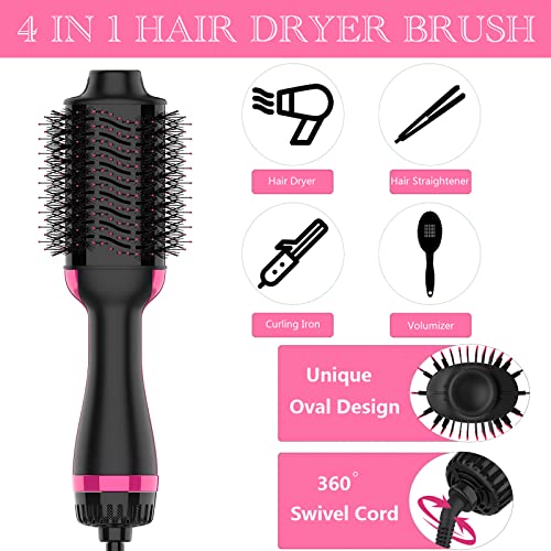 Dimecano 4-in-1 Hair Dryer Brush with Ionic Technology