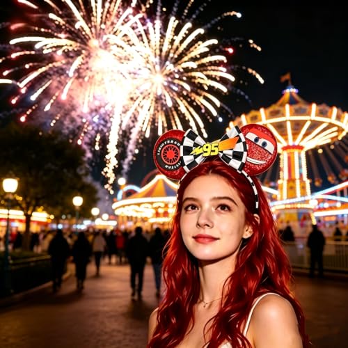 Red Car Mouse Ears Headband – Sequin Theme Park Costume
