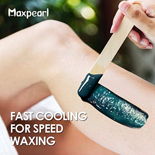 Maxpearl Jasmine Hard Wax Beads 2.5LB for Coarse Hair Removal - Dark Green & Jasmine Scent