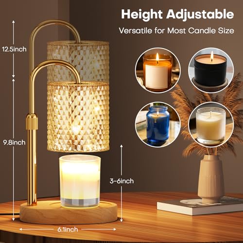 Candle Warmer Lamp with Timer, Dimmer & Adjustable Height