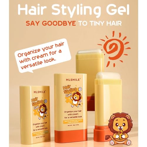 Kids Hair Styling Gel Stick with Built-in Comb 0.71oz