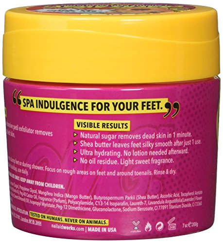 Nail-Aid Cracks Away 1-Minute Pedi Exfoliator Foot Scrub - Mango, 7 oz