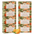 Wavertree & London Sicilian Orange Scented Natural Soap (8 Bars), 7oz Moisturizing French Triple Milled Soap Bars enriched with shea butter - Pure Plant Oil Bath & Body Soap for All Skin Types
