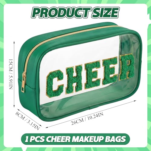 Cheer Makeup Bag with Chenille Letters | 3D Stand-Up Design