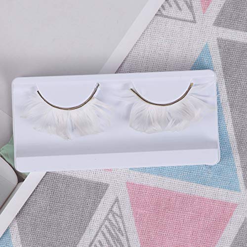 White Fluffy False Eyelashes - 3 Pair Set
