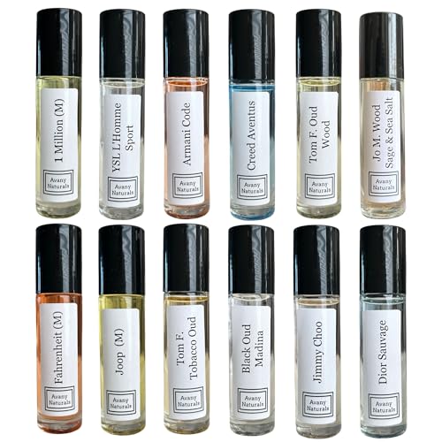 Fragrance Sample Set For Men - Roll On Body Oil, Travel Size