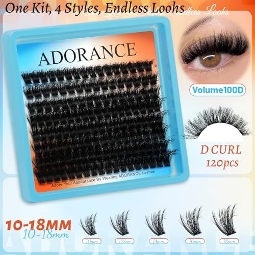 Adorance Lash Clusters Kit 550pcs DIY Eyelash Extensions