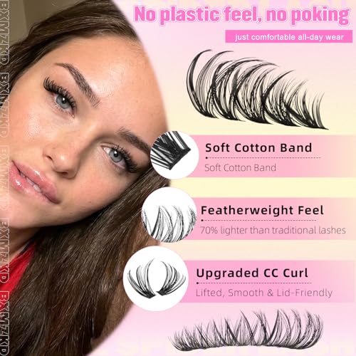 Lash Clusters Kit 684Pcs DIY Eyelash Extensions 6 Styles