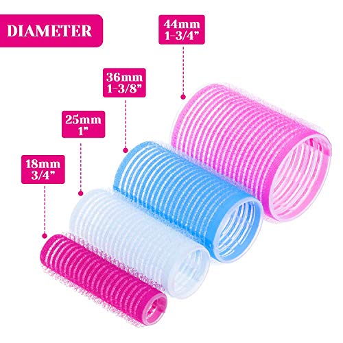 Anezus Self-Grip Hair Rollers Set - 48 Rollers & 12 Clips