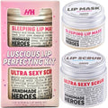 Natural Coconut Lip Scrub & Mask Set - Vegan Exfoliator