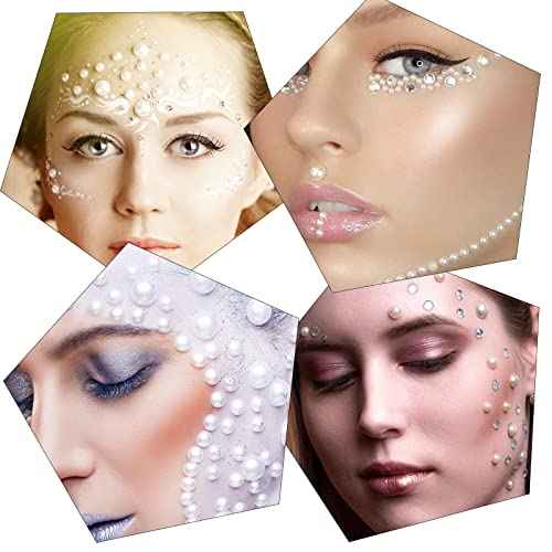 5900 Pcs Half Pearls for Crafts Black Nail Pearls for Nail Art Falt Back Pearls for Makeup Craft Pearls for Artists Creative DIY Flatback Pearls for Nails (2/3/4/5/6/8/10mm) , (ZZ003)