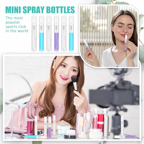 Zhehao 200 Pcs Mini Spray Bottles 5ml Clear Refillable Atomizers