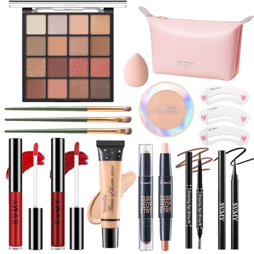 Complete Makeup Set for Beginners & Professionals - 16 Color Palette
