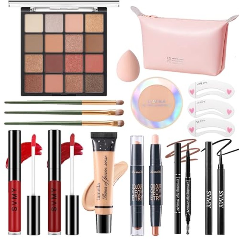 Complete Makeup Set for Beginners & Professionals - 16 Color Palette