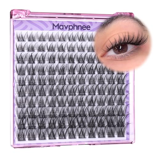 Mavphnee Wispy Cluster Eyelashes 110 Pcs CC Curl Natural Look for Everyday Wear