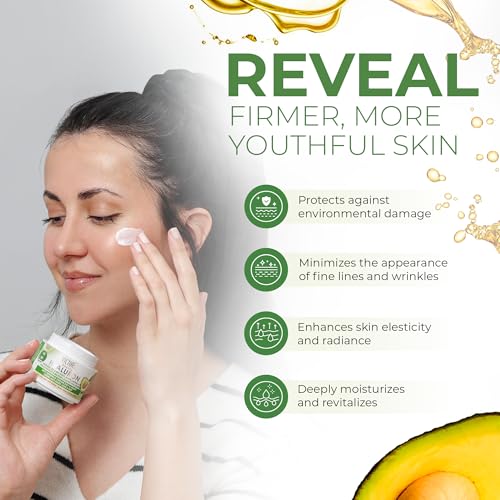 Hyaluron Anti-Wrinkle Cream with Avocado Oil - for Mature Skin (Age 30+) - Intensive Natural Cream for Day & Night With UV Filters