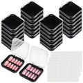 AceOrbit Press On Nail Storage Boxes - 24 Pack with Adhesive Tape