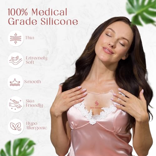 Chest Wrinkle Pads - Anti-Aging Skin Firming Lift to Moisturize Fine Lines & Sagging Prevention - Safe Silicone Skin Care pads. Each package contains two chest pads.
