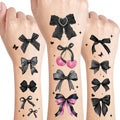 Bow Temporary Tattoo Stickers - 304 Pcs, 8 Sheets