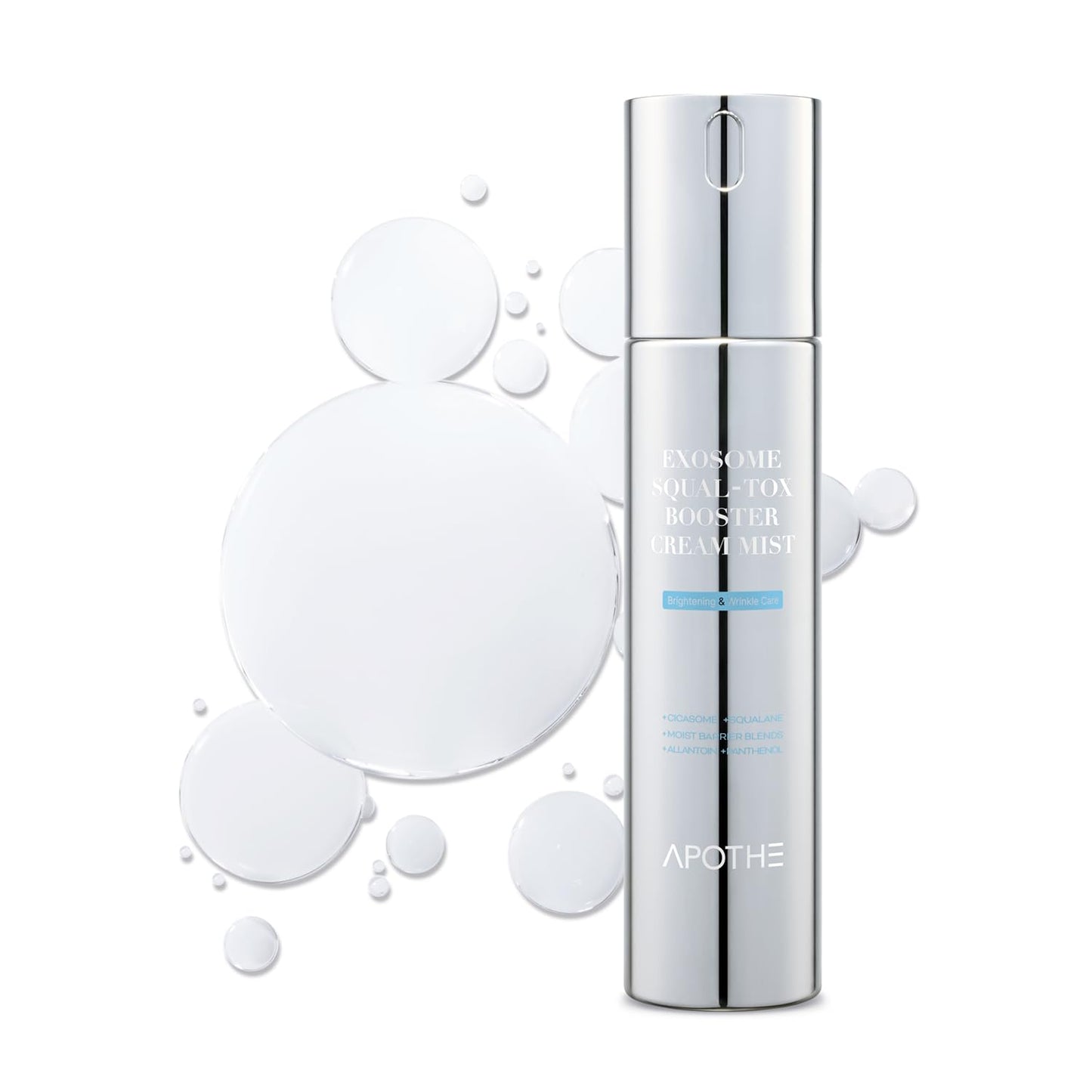 APOTHE Exosome Squal-Tox Booster Cream Mist 3.38 fl oz (100ml) – Hydrating, Soothing, and Brightening with Squalane, Centella Asiatica, and Niacinamide