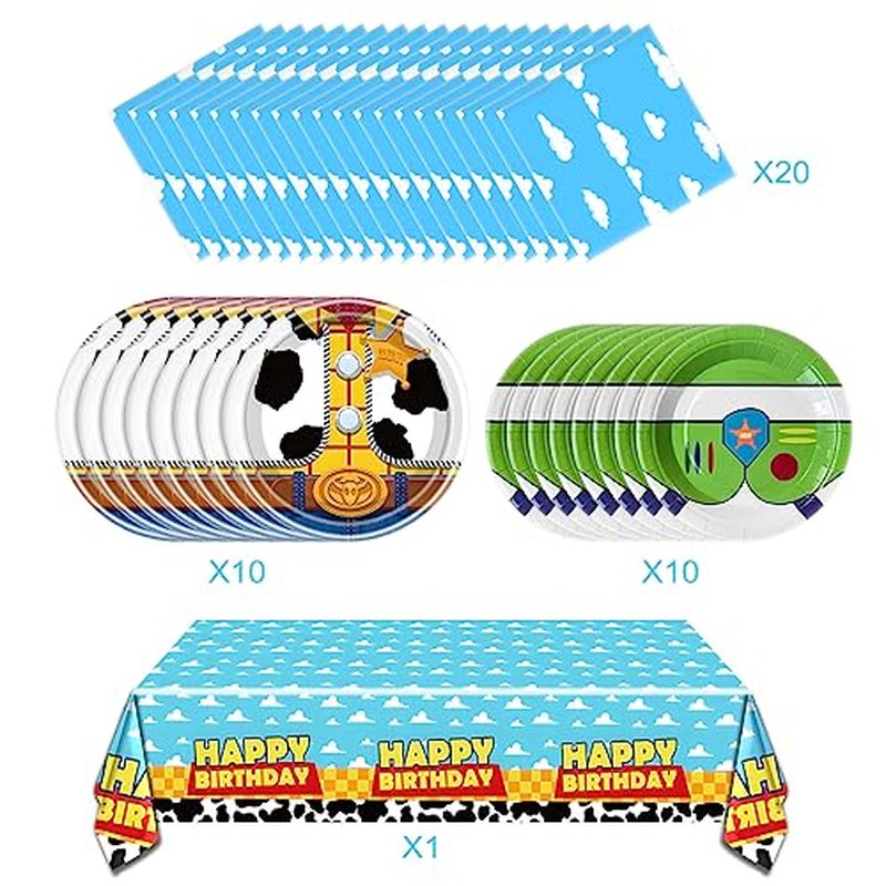 Cartoon Story Birthday Party Tableware Set for 20 Guests