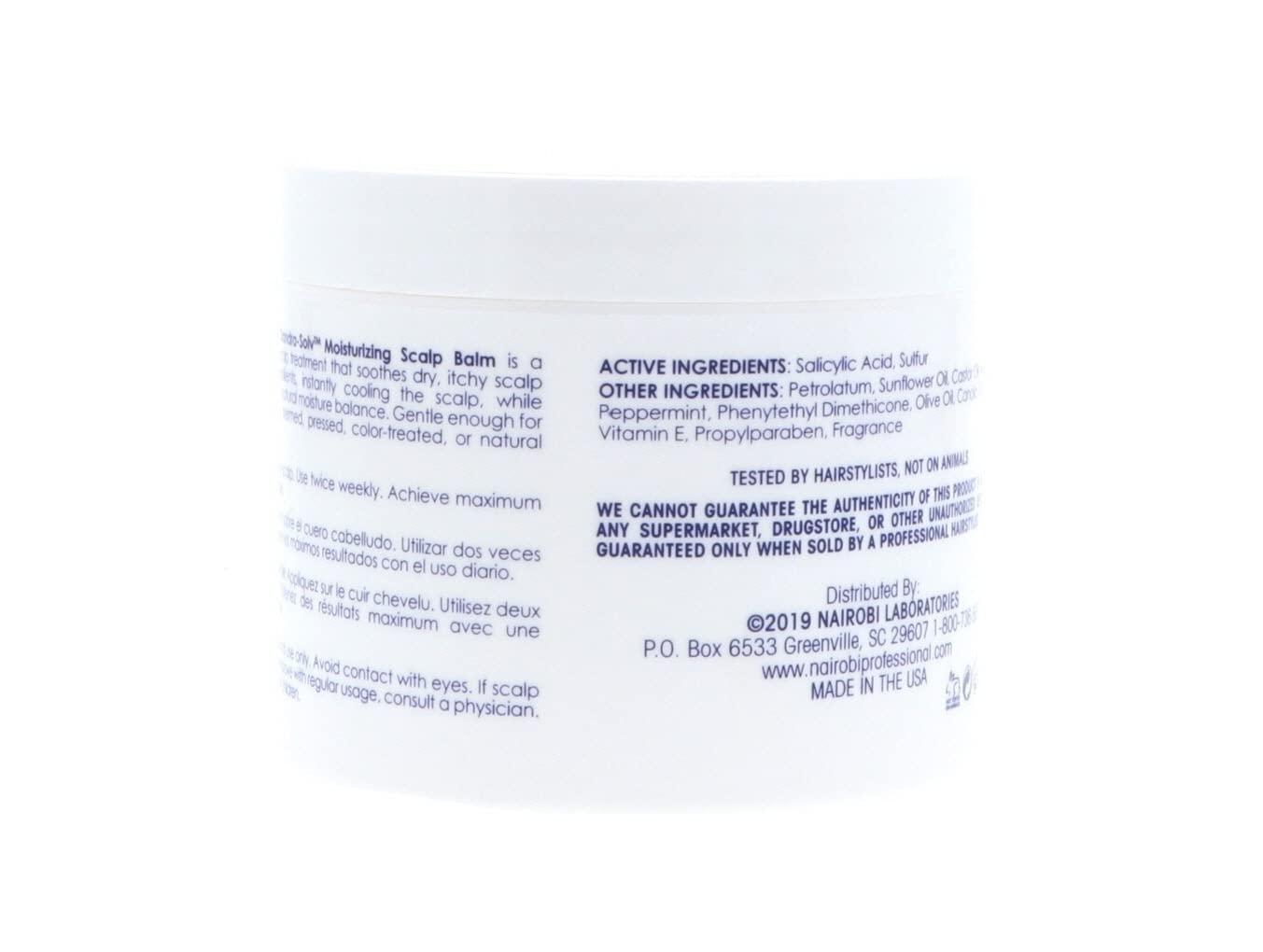 Nairobi Therapeutic Dandra-Solve Moisturizing Scalp Balm Unisex, 4 Ounce