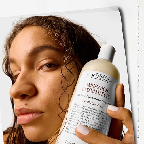 Kiehl's Amino Acid Conditioner, Strengthening and Moisturizing Hair Treatment, with Amino Acids, Jojoba and Coconut Oil to Improve Manageability and Added Shine - 16.9 fl oz