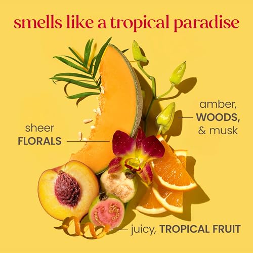 Burt's Bees Boosted Body Lotion, With a Ceramide, Niacinamide and Peptide Complex, Lightweight Daily Lotion Helps Boost Skin Barrier, Tropical Scented, 13 oz. Bottle