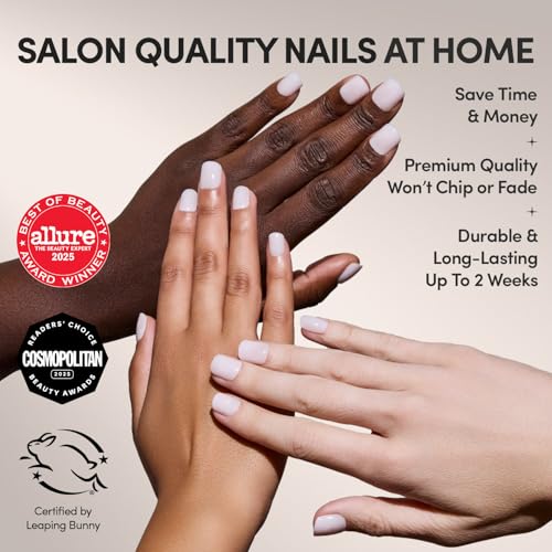 Glamnetic Super Short Press-On Nails Bundle - 5 Sets of Milky & French Tips
