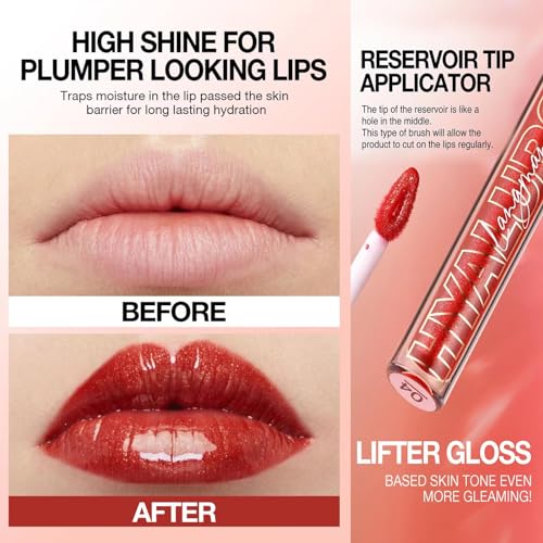 Plumping Lip Gloss - 8 Shades, Long-Lasting & Moisturizing